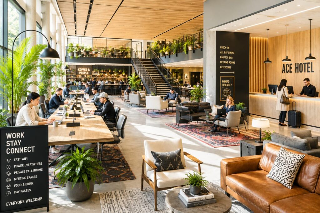 The Lobby as Office: How Hotels Are Reconverting Their Ground Floor Into Workspace